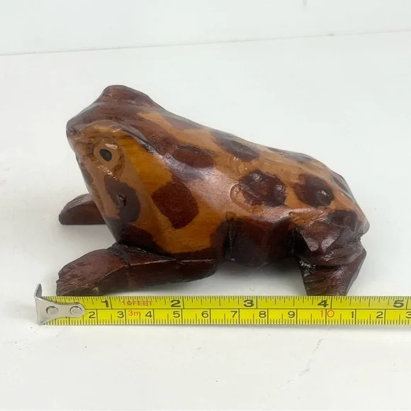 Hand Carved Wooden Frog - Picture 9 of 16